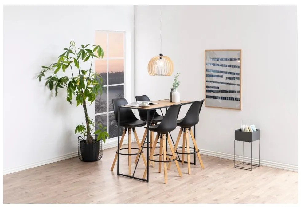 Čierno-hnedý barový stolík Actona Seaford