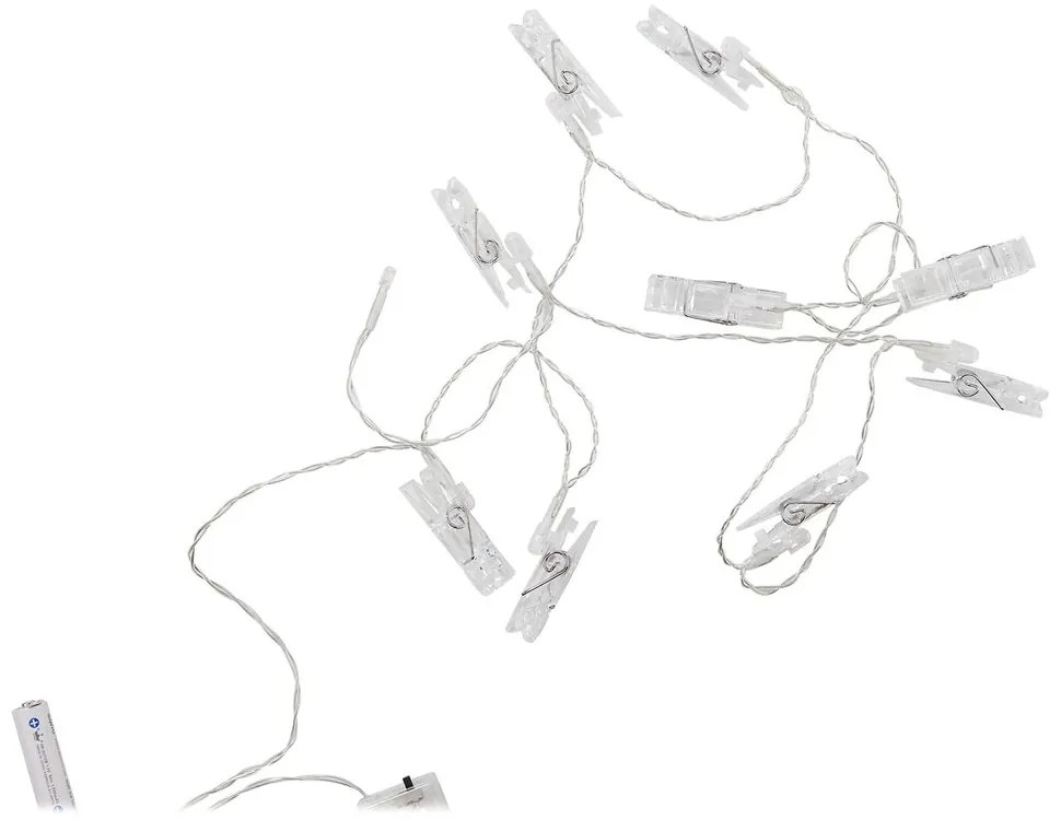 CLIP ART LED Svetelná reťaz s USB štipce 10 svetiel