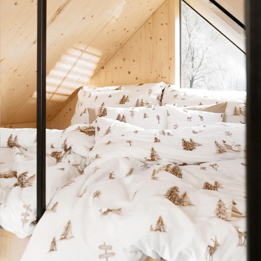 Goldea bavlnené posteľné obliečky - beskydy 200 x 200 a 2ks 70 x 90 cm