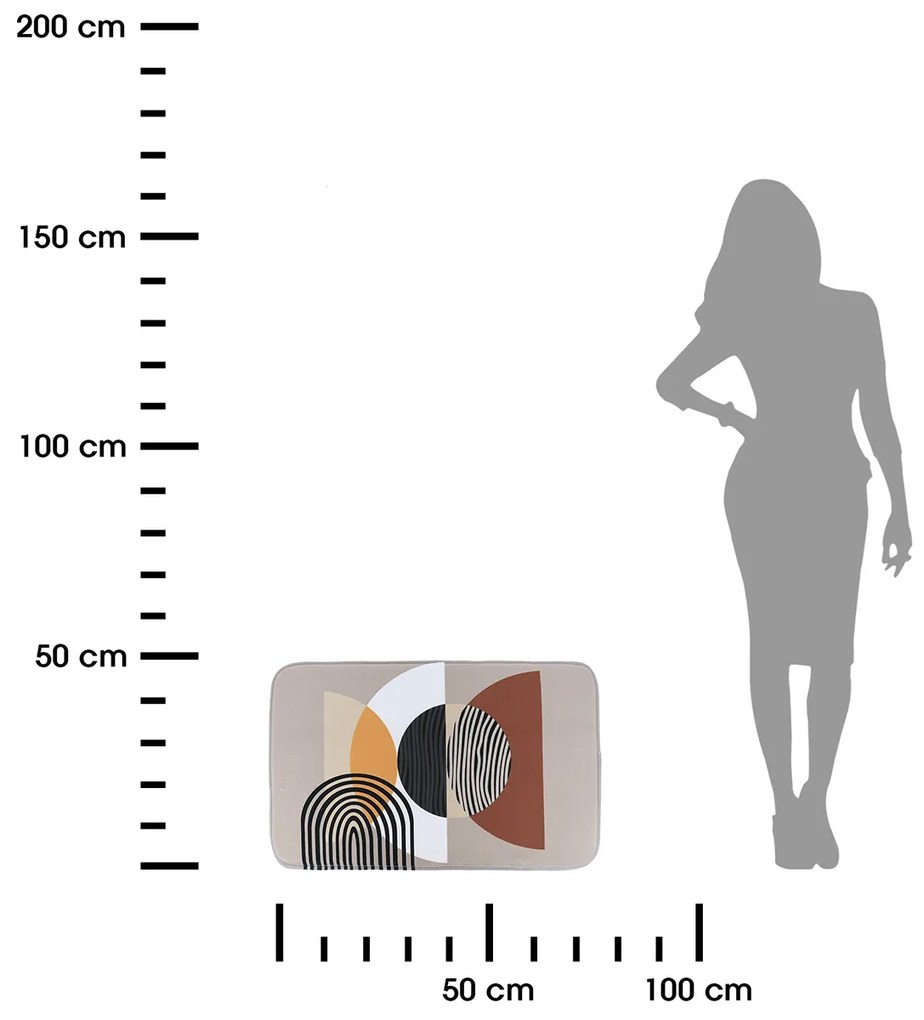 Predložka do kúpeľne Trendy, 45x75 cm, viacfarebná