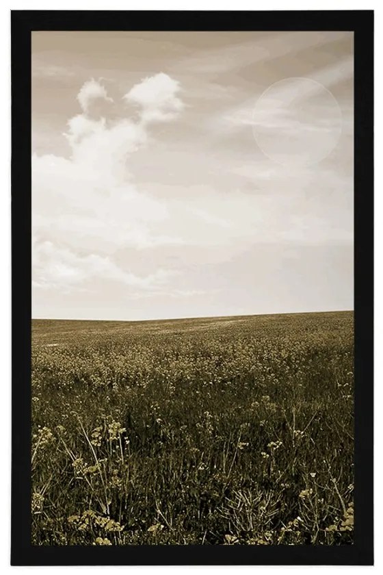 Plagát retro lúka - 40x60 white