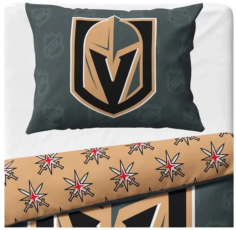 NHL Hokejové obliečky Vegas Golden Knights Shields 140x200/70x90 cm