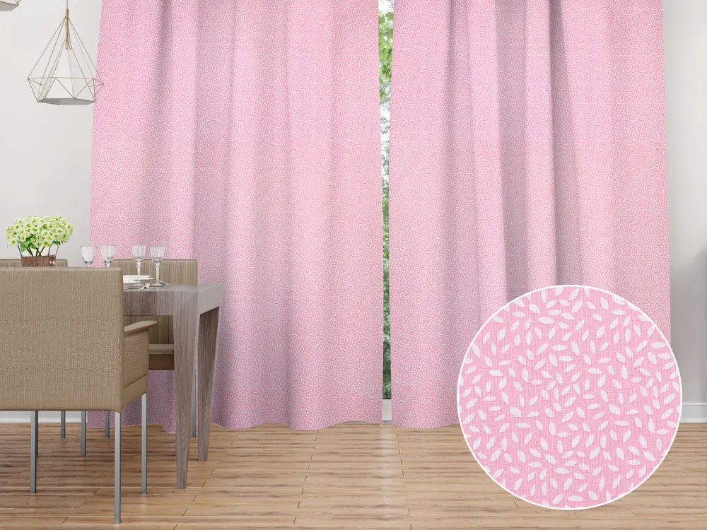 Biante Bavlnený záves Sandra SA-256 Ryža na ružovom 130x140 cm