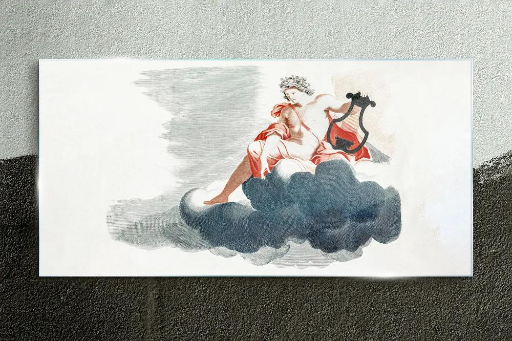 Obraz na skle Kreslenie starovekého apollo cloud