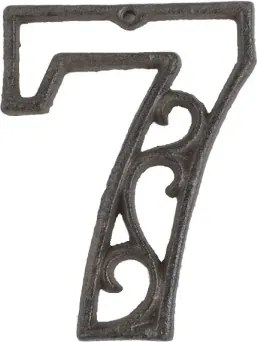 Domové číslo 7, hnedá liatina%