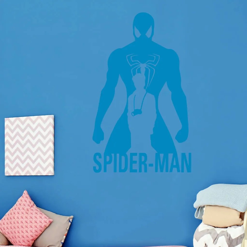 Veselá Stena Samolepka Spiderman silueta Farba: hnědá, Veľkosť: 100 x 61 cm