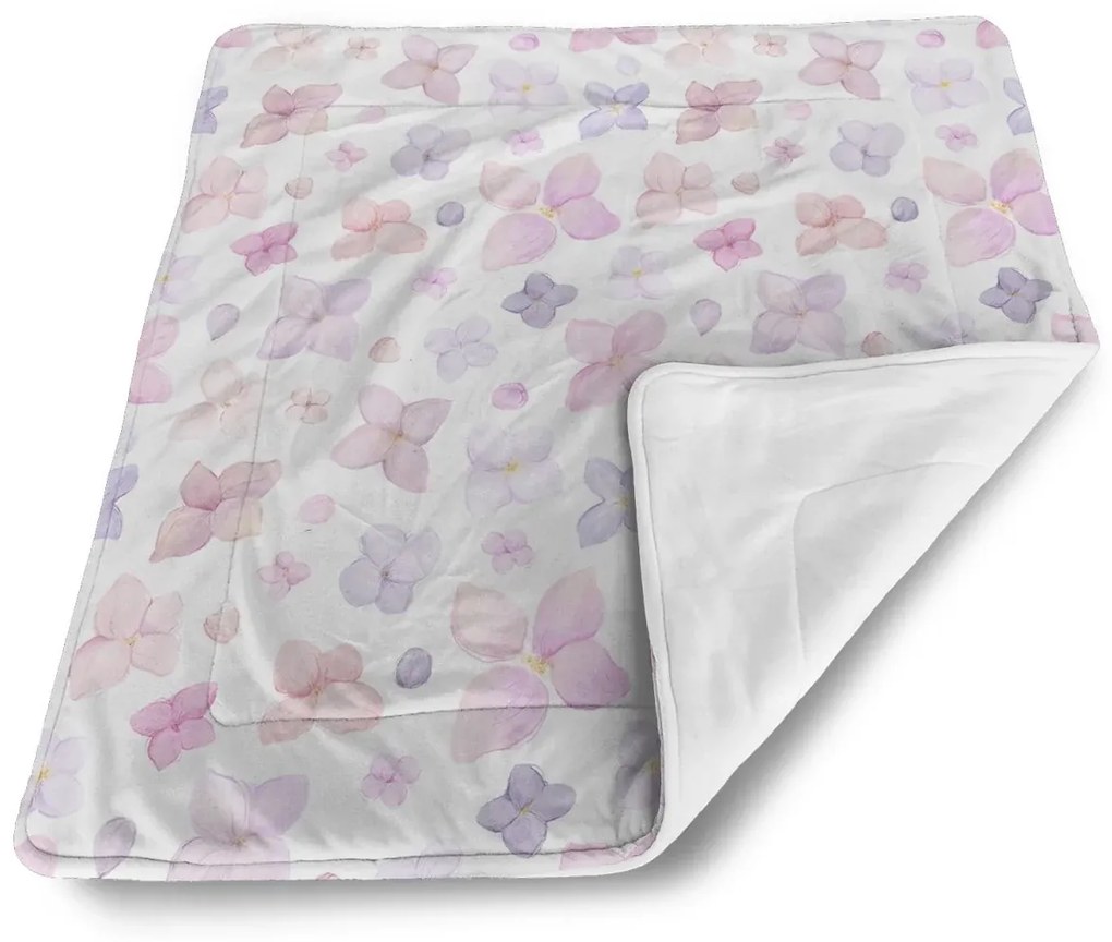 Sablio Deka pre bábätko Fialové kvety - 80x100 cm