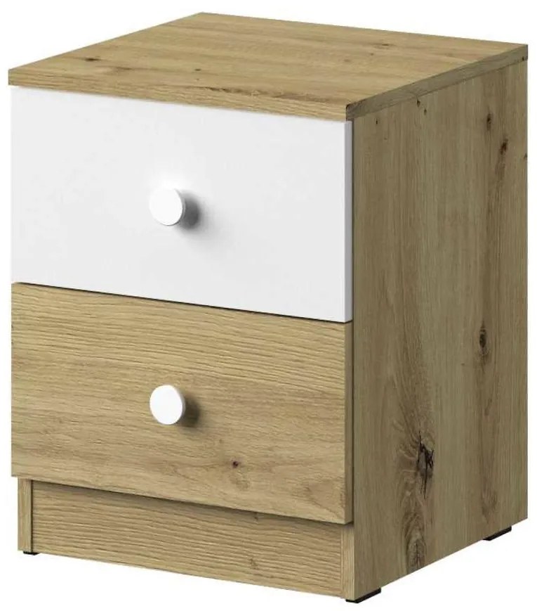 Nočný stolík Nero 09 Biely Mat