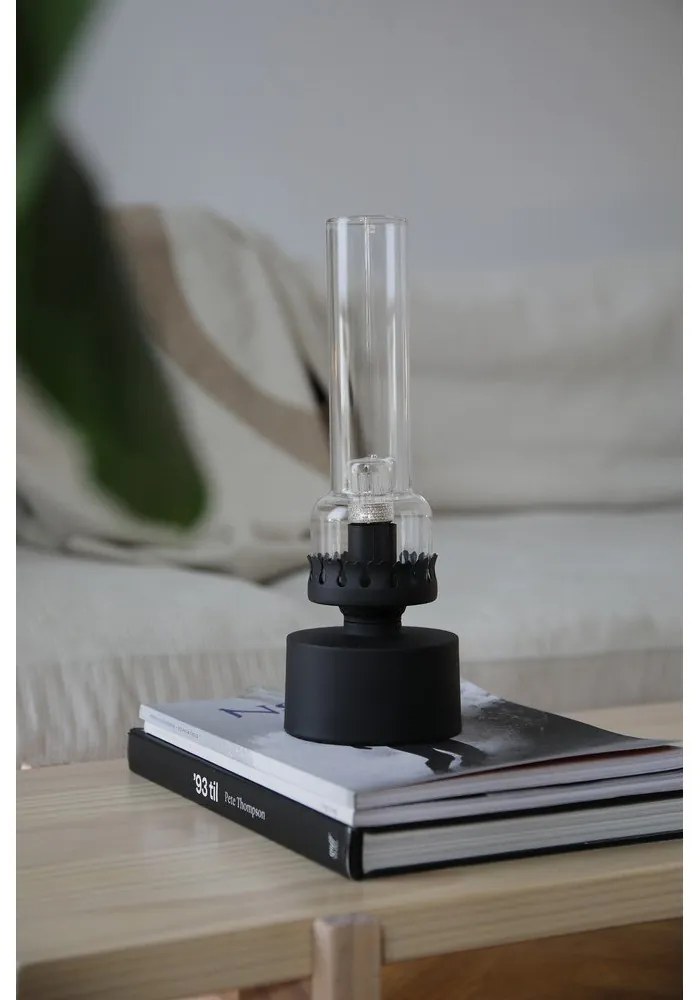 Čierna stolová lampa so skleneným tienidlom (výška 31 cm) Kandella – Markslöjd