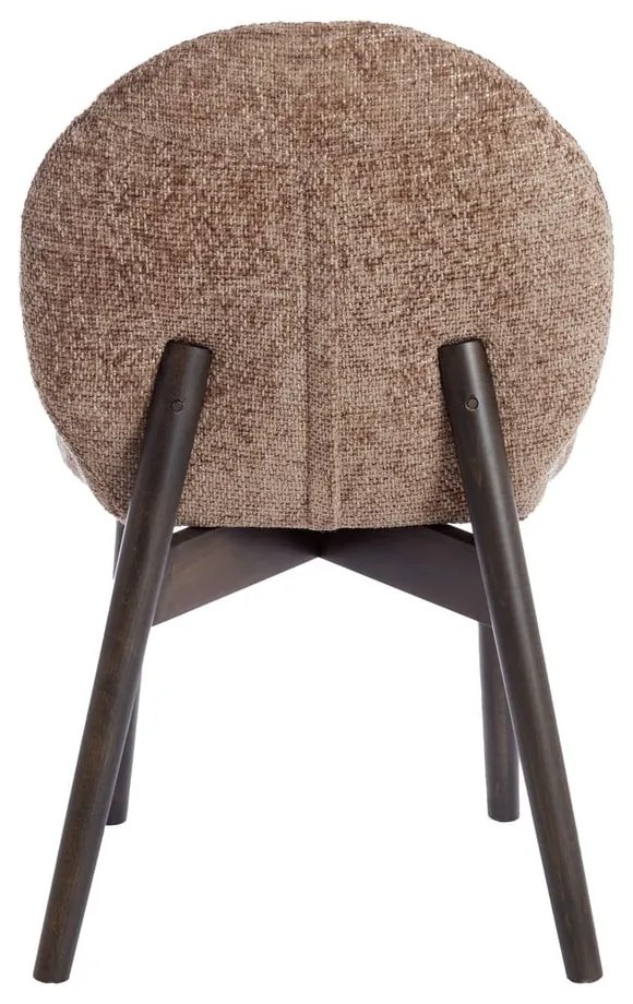 Hnedé čalúnené jedálenské kreslá v súprave 2 ks Sinosa – Light &amp; Living