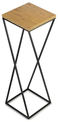 Stojan na kvety LOFT 70x24 cm čierna/hnedá