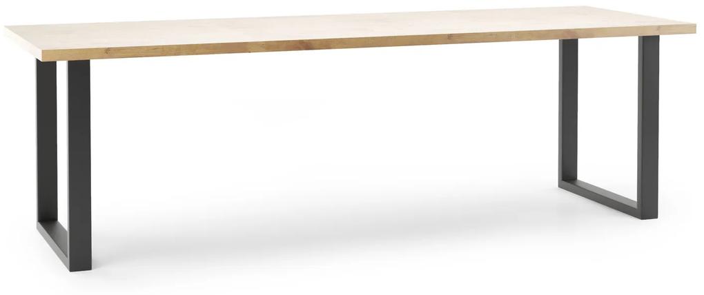 Rozkladací jedálenský stôl BOWEN čierna matná Rozmer stola: 140/240x80cm