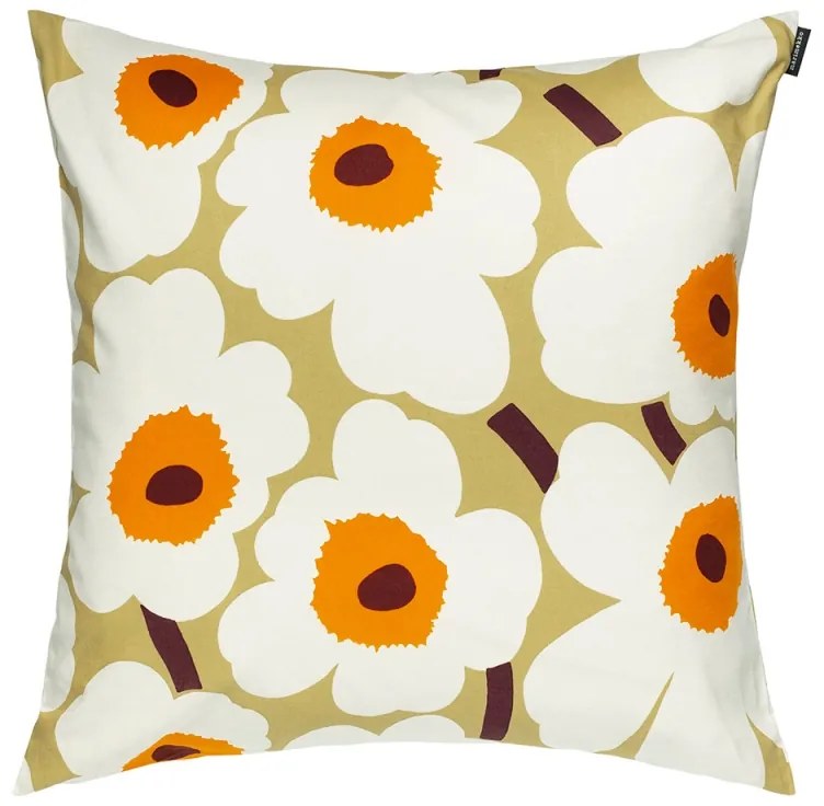 Obliečka na vankúš Pieni Unikko 50x50, béžovo-oranžový