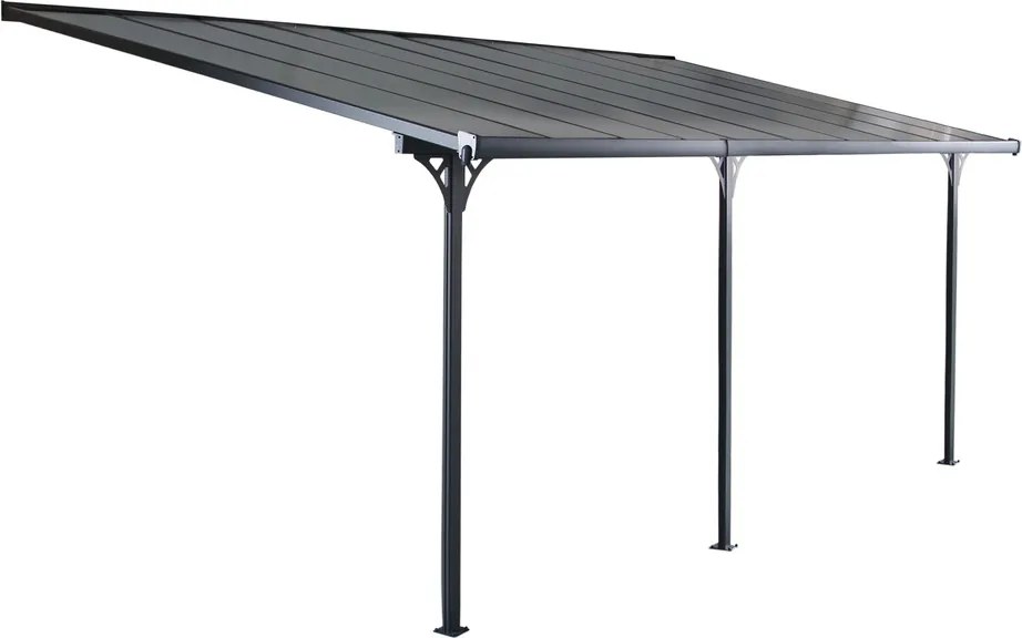Hliníková pergola XL - 618x305cm - transparentný polykarbonát
