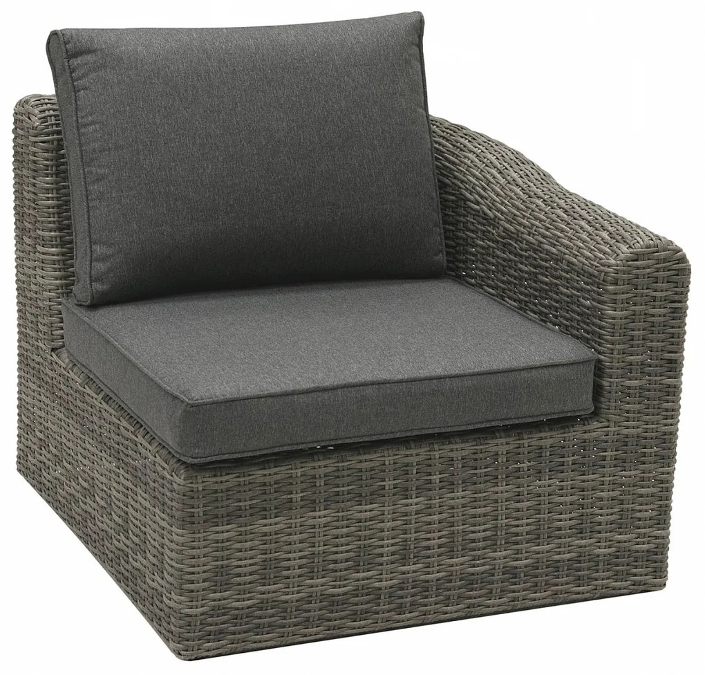Deokork Ratanová lavica pre 2 osoby BORNEO LUXURY (sivá)