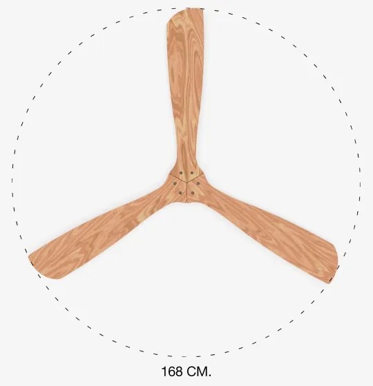 FARO 33504DC - Stropný ventilátor LANTAU XL drevo/chróm pr. 168 cm + DO