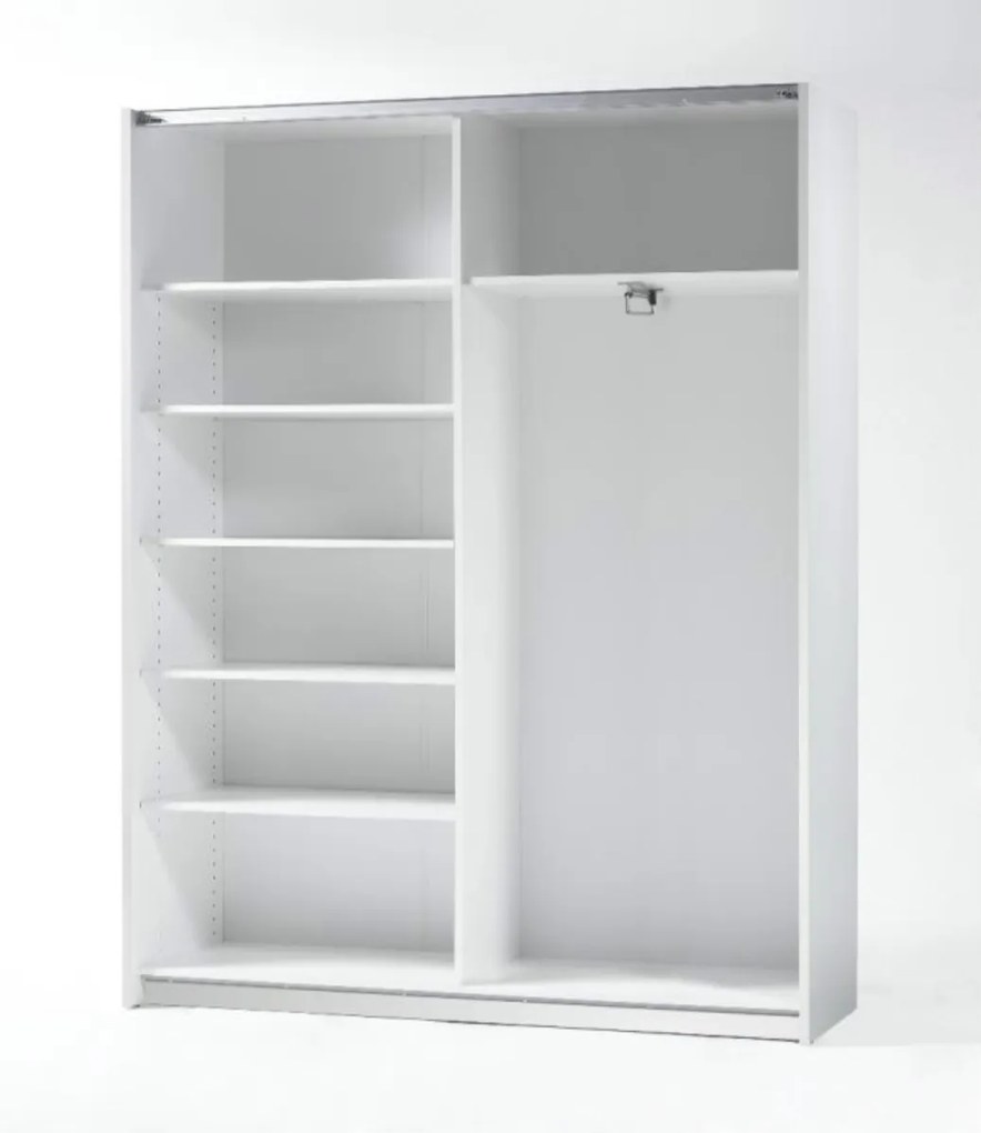 Sconto Šatníková skriňa DARIEN biela