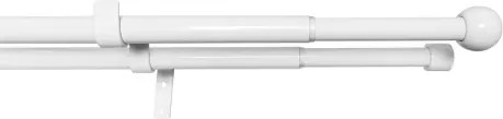 Garniža dvojradová Lory 120-230 cm, biela lesklá%