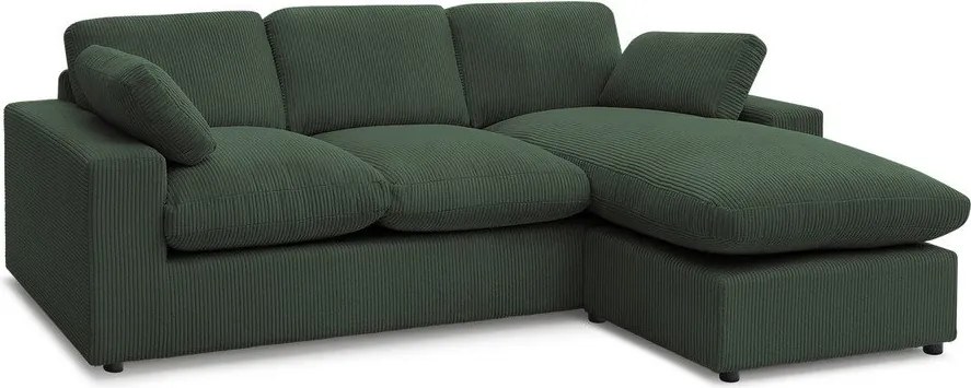 Zelená menčestrová rohová pohovka Belair – Bobochic Paris