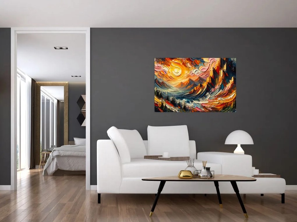 Obraz - Hory zalité slnkom (90x60 cm)