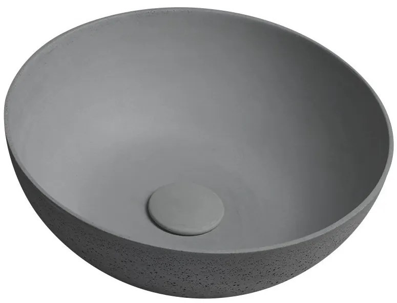 Sapho Sapho, FORMIGO betónové umývadlo na dosku, primere 39cm, šedá, FG317