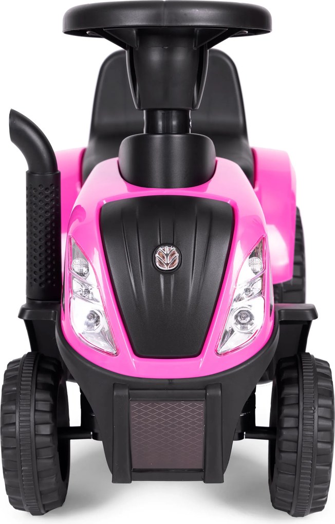 MULTISTORE Jazdítko traktor New Holland s príveskom, interaktívny volant so zvukmi, ružové 12m+