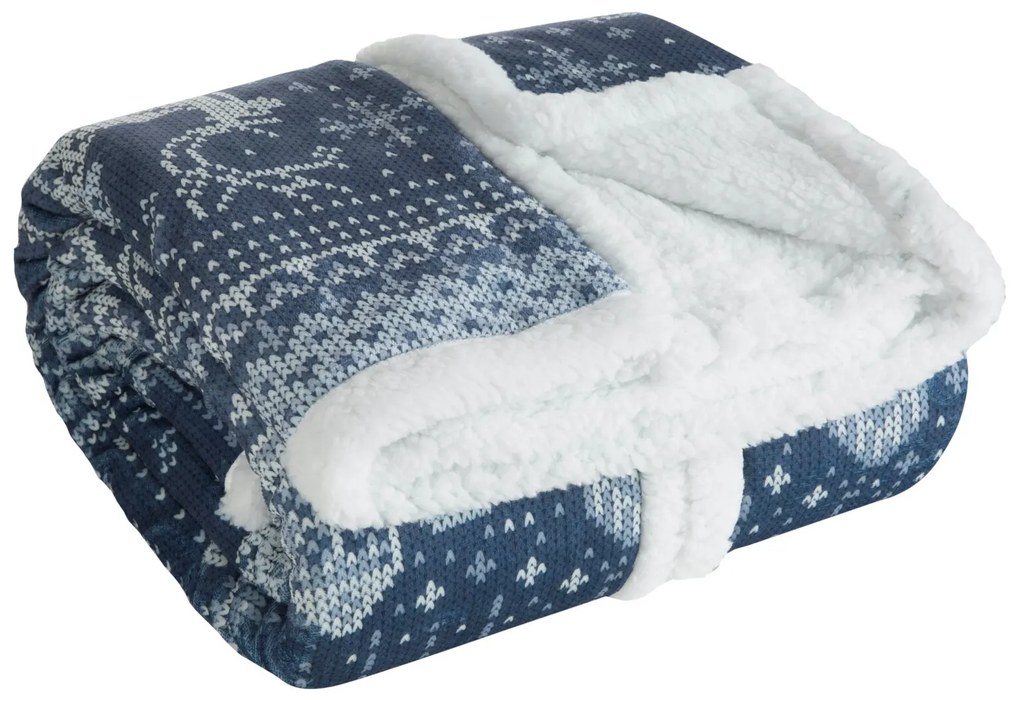 CHLPATÁ VIANOČNÁ DEKA NORDIC2 150X200 CM VZOROVANÁ