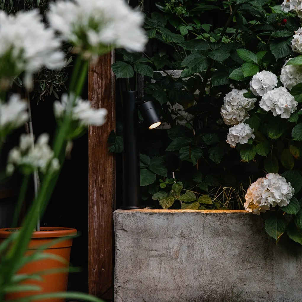 Vonkajšie svietidlo čierne 45 cm nastaviteľné IP44 - Solo