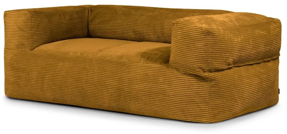 Menčestrový sedací vak v horčicovej farbe Sofa MooG – SLOWDOWN