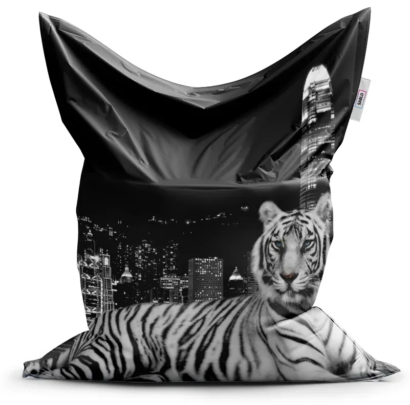 Sablio Sedací vak Mestský tiger - 200x140 cm