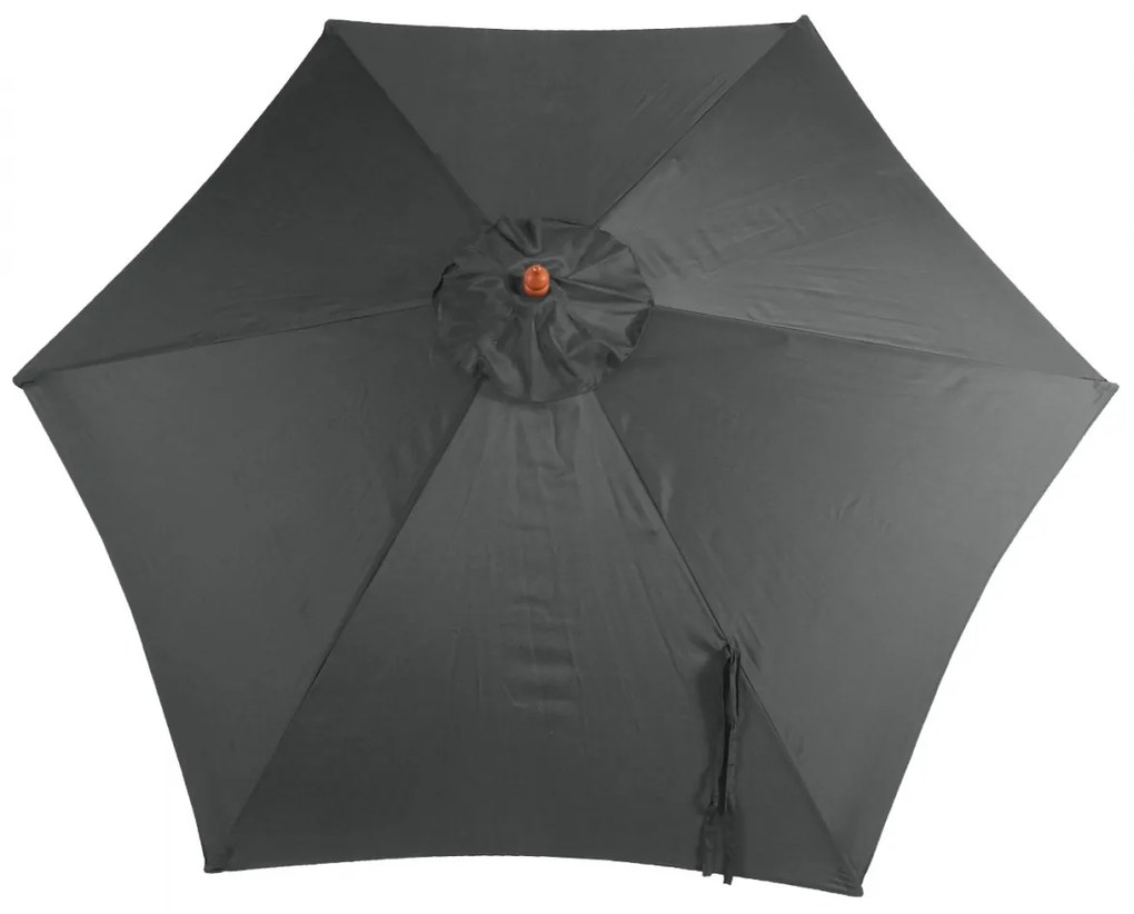 Slnečník Florida Ø 3 m - polyester/drevo - antracit
