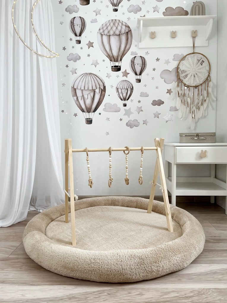 Detské plyšové hniezdo/ podložka na hranie, BEIGE
