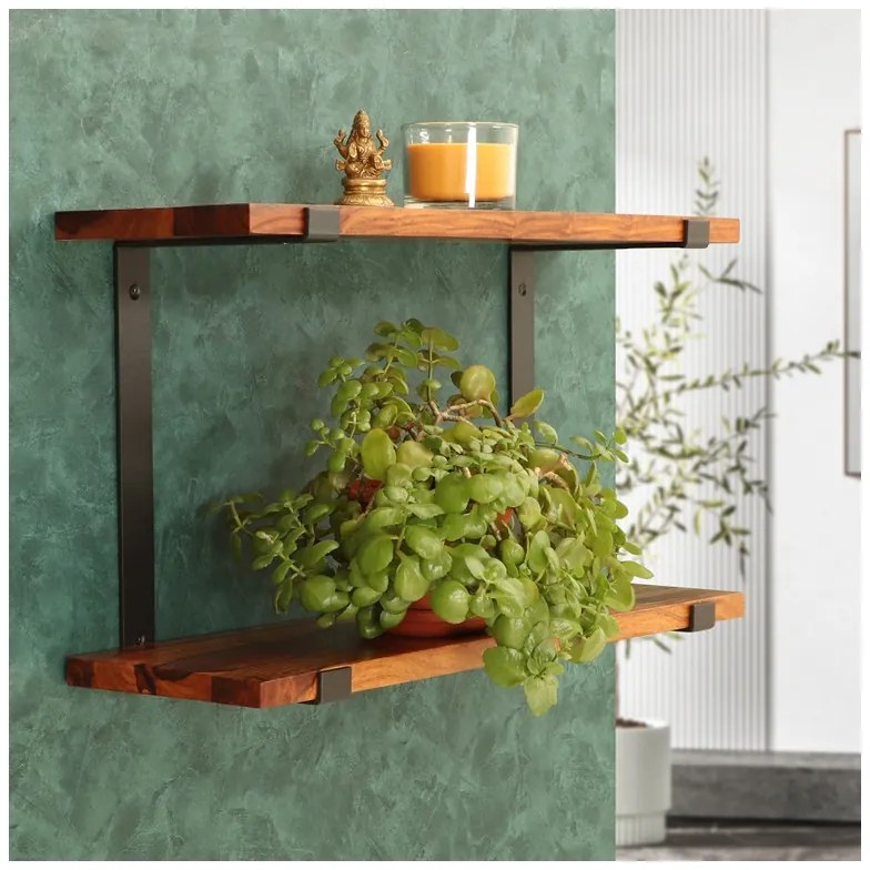 Polica na stenu s konzolou Lana 150 cm PALISANDER