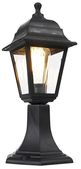 Klasický vonkajší stĺpikový svietidlo čierny 44 cm IP44 - Capital