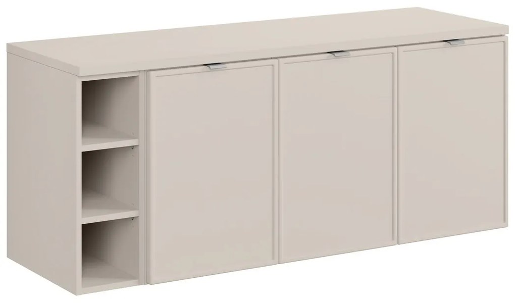 Závesná skrinka Bella Kašmír s doskou 140 cm kašmírová