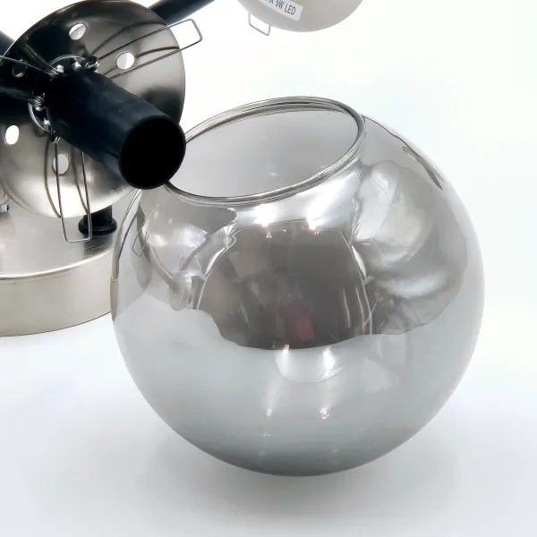 Brilagi - Prisadený luster MALIVA 6xE14/15W/230V matný chróm/dymový