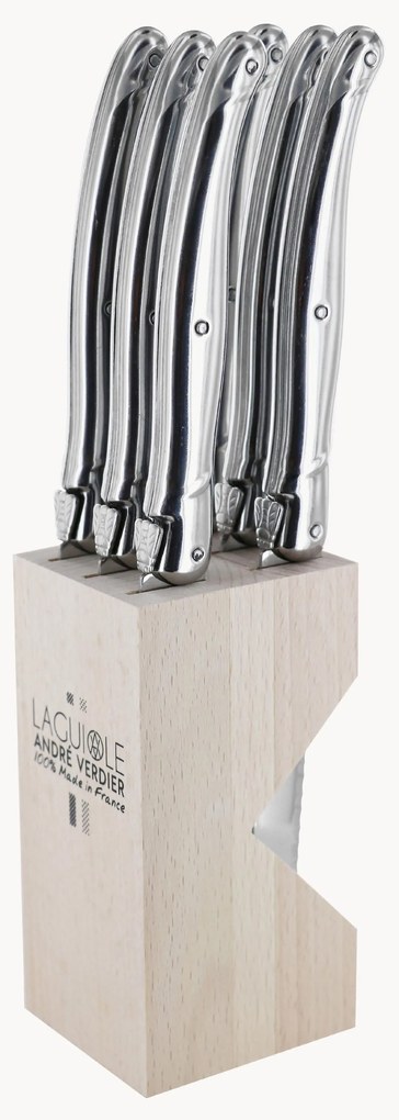 Nože v stojane Debutant Inox, 7 ks