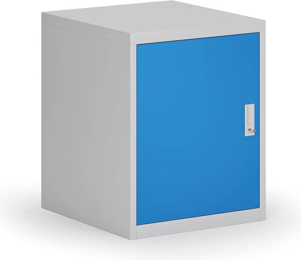 Závesná dielenská skrinka k stolu G8, 560 x 600 x 700 mm, modrá
