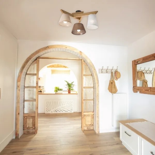 Prisadený luster ANTONIO 3xE14/40W/230V dub