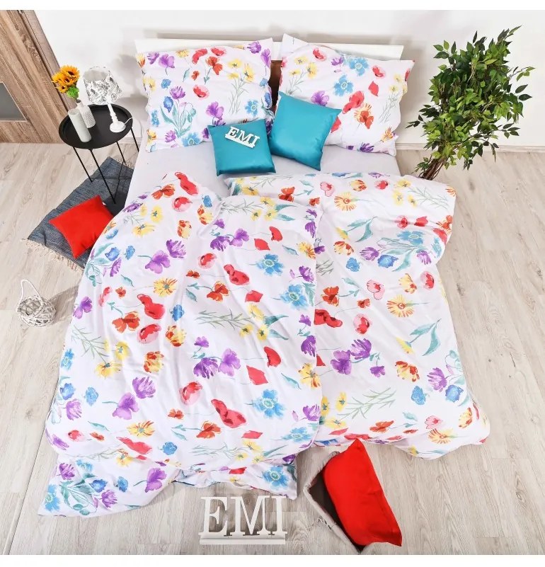 Flanelové obliečky Summer EMI, Štandardný set jednolôžko obsahuje 1x 140x200 + 1x 70x90