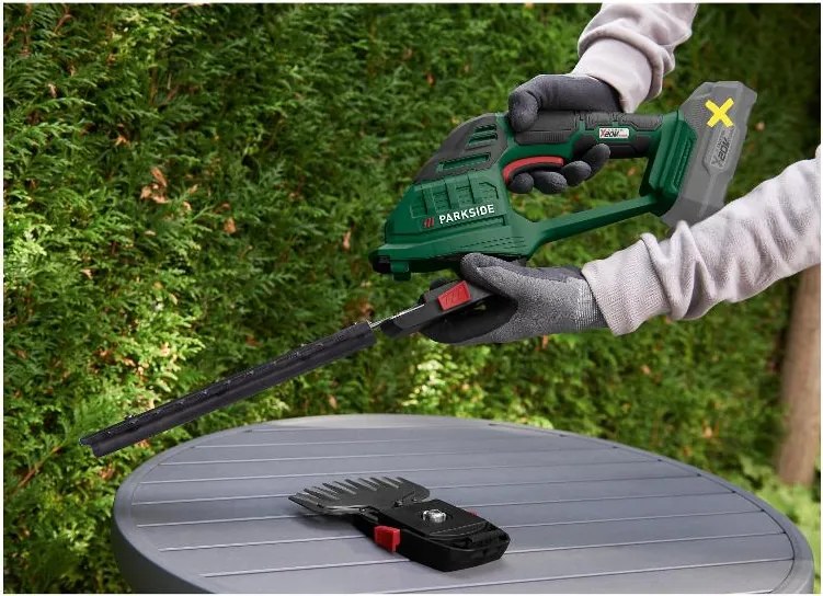 Parkside®  Aku nožnice na trávnik a živý plot 20 V Pags 20-Li A1 + Akumulátor 20 V/4 Ah + Rýchlonabíjačka 20 V/4,5 A  (800012780)
