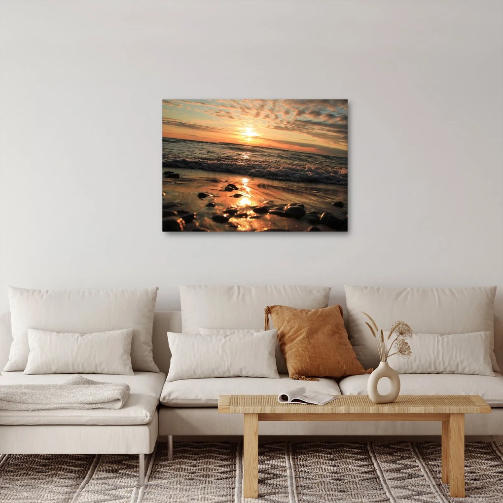 Obraz - Západ slnka pri oceáne (70x50 cm)