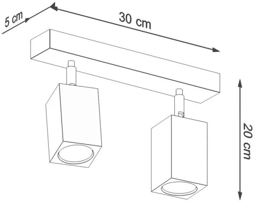 Sollux SL.1036 - Bodové svietidlo KEKE 2xGU10/40W/230V dub