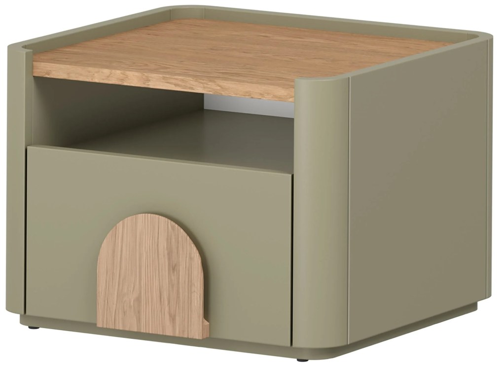 Nočný stolík Amilio 50 cm - eukalyptus / dub baltic dune / dub prírodný