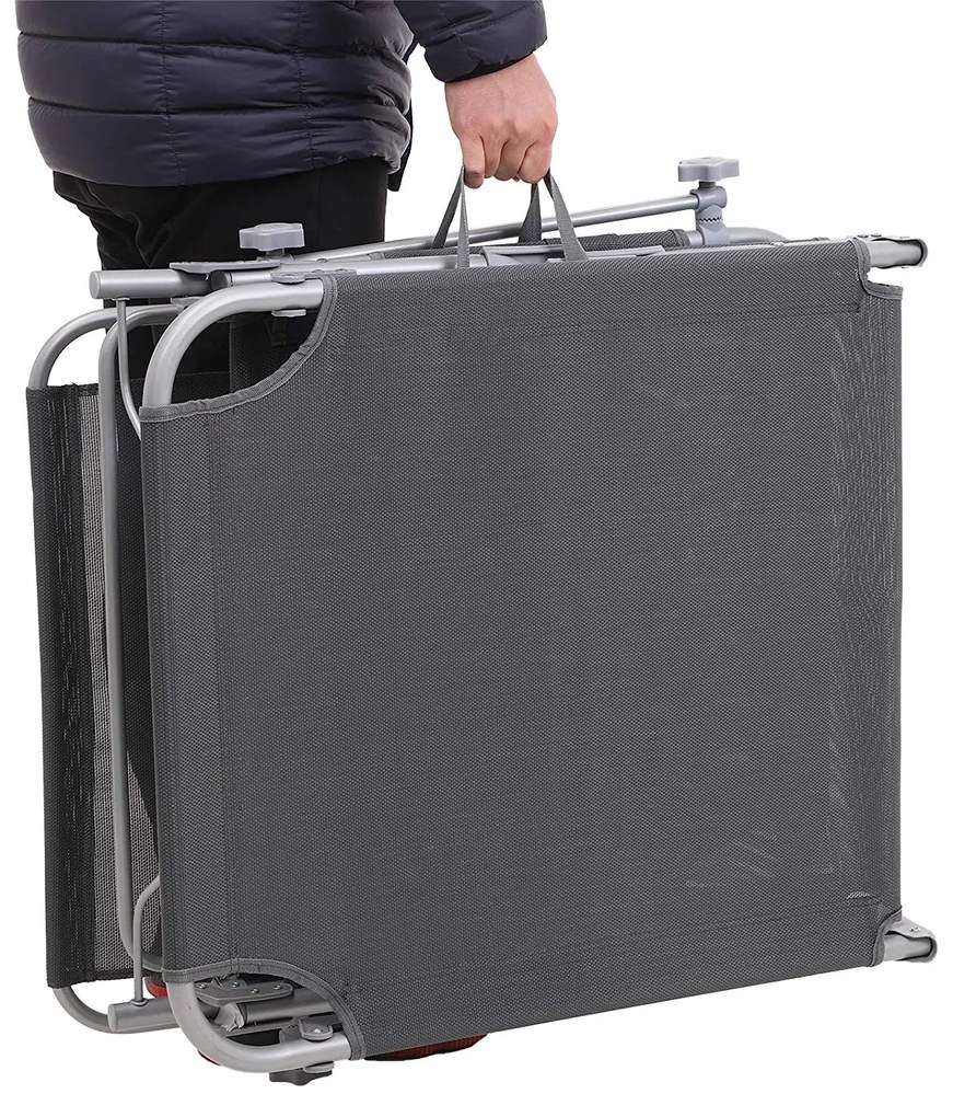 Záhradné lehátko so železným rámom Baka 193x63x32 cm šedé