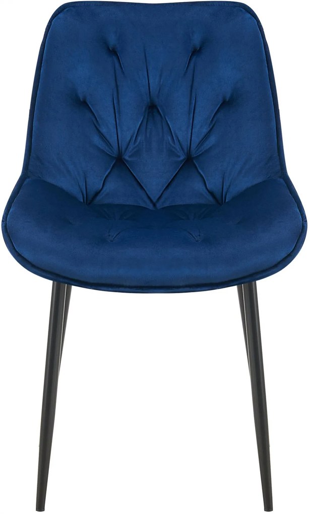 Jedálenská stolička Wallace - zamat - Modrá