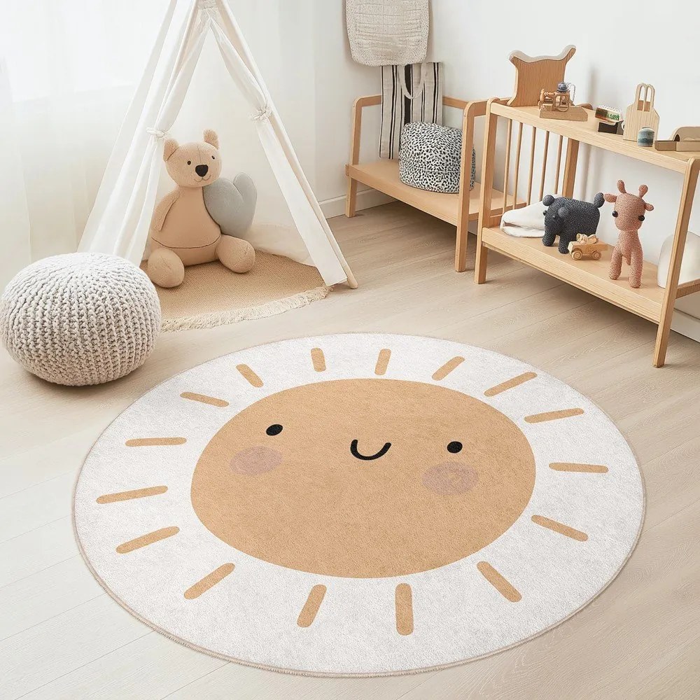 Prateľný detský koberec ø120 cm Sunny World – Mila Home