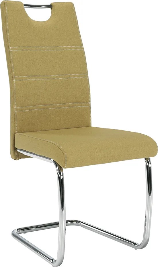 Jedálenská stolička, zelená/svetlé šitie, ABIRA NEW