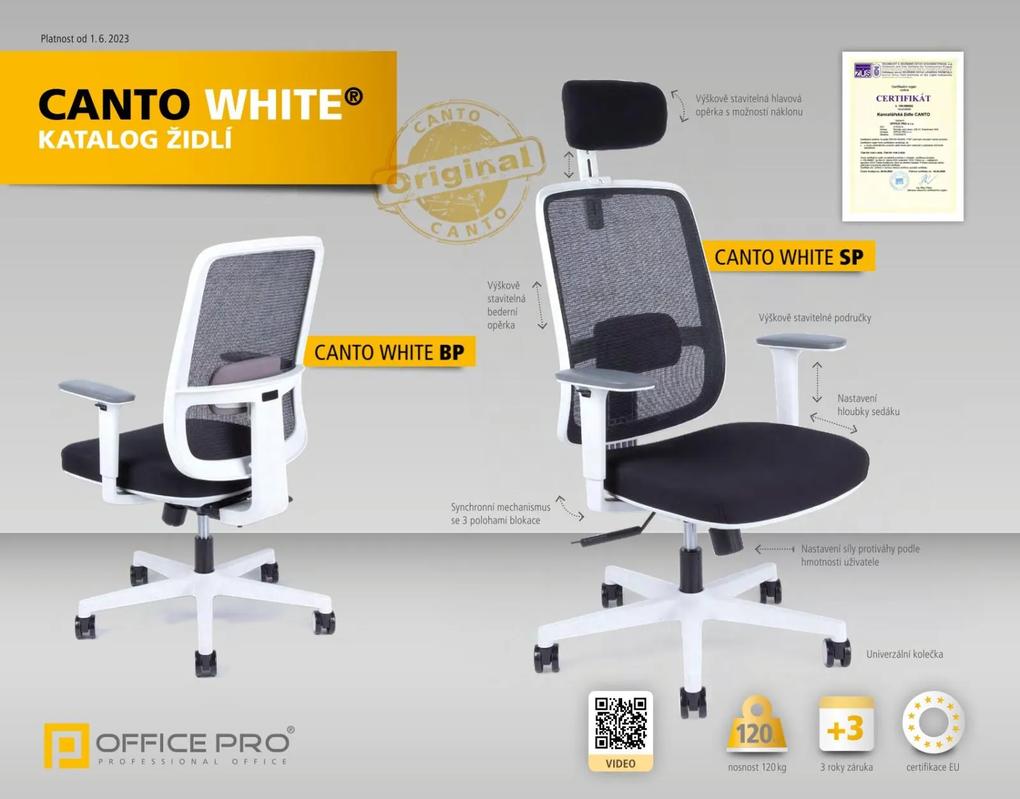 OFFICE PRO -  OFFICE PRO Kancelárska stolička CANTO WHITE BP čierna