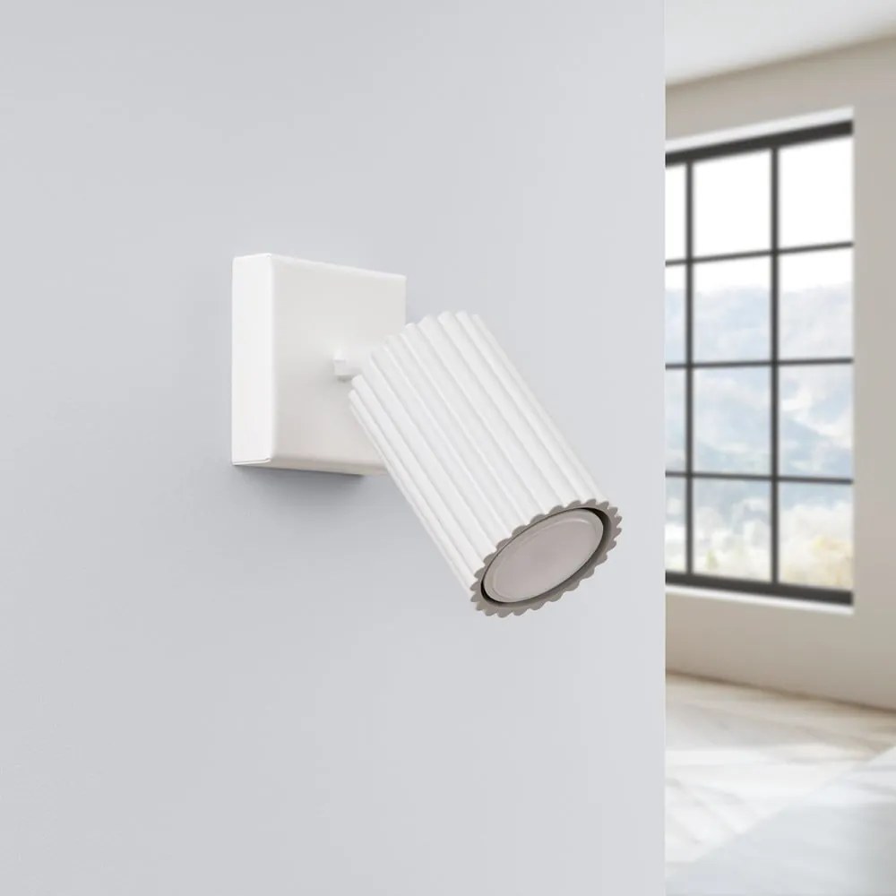 Biele bodové svietidlo 8x16 cm Gleam – Sollux